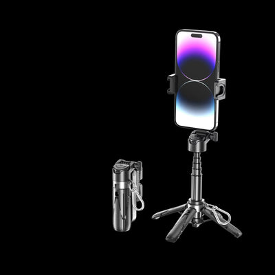 Trépied télescopique multifonction portable, Mini perche à selfie Bluetooth pour tout type de téléphone.