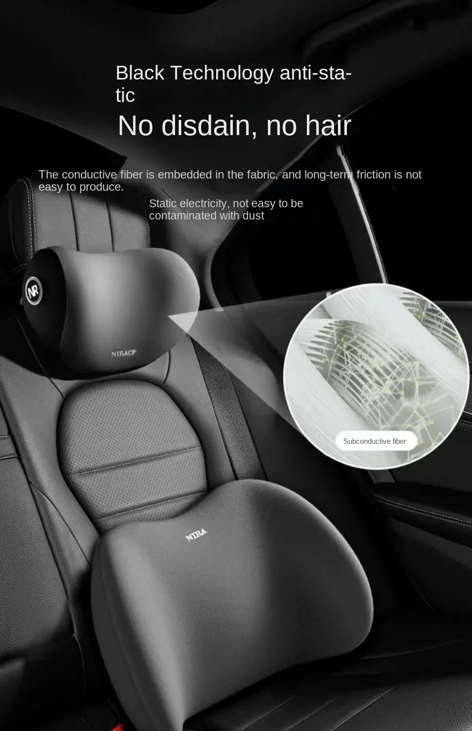 Cale nuque chauffeur taxi, coussin lombaire sciatique, mousse cervicale à mémoire de forme