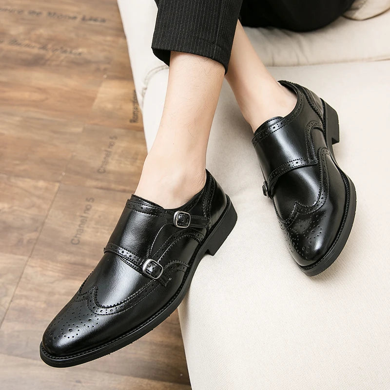 Chaussures Oxford de luxe pour homme, style classique, tendance, en cuir.