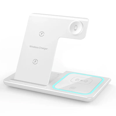 Support de charge sans fil pliable 3 en 1 pour iPhone 16, 15, 14, 13 Pro Max Plus, iWatch, AirPods 3/2, station de charge rapide