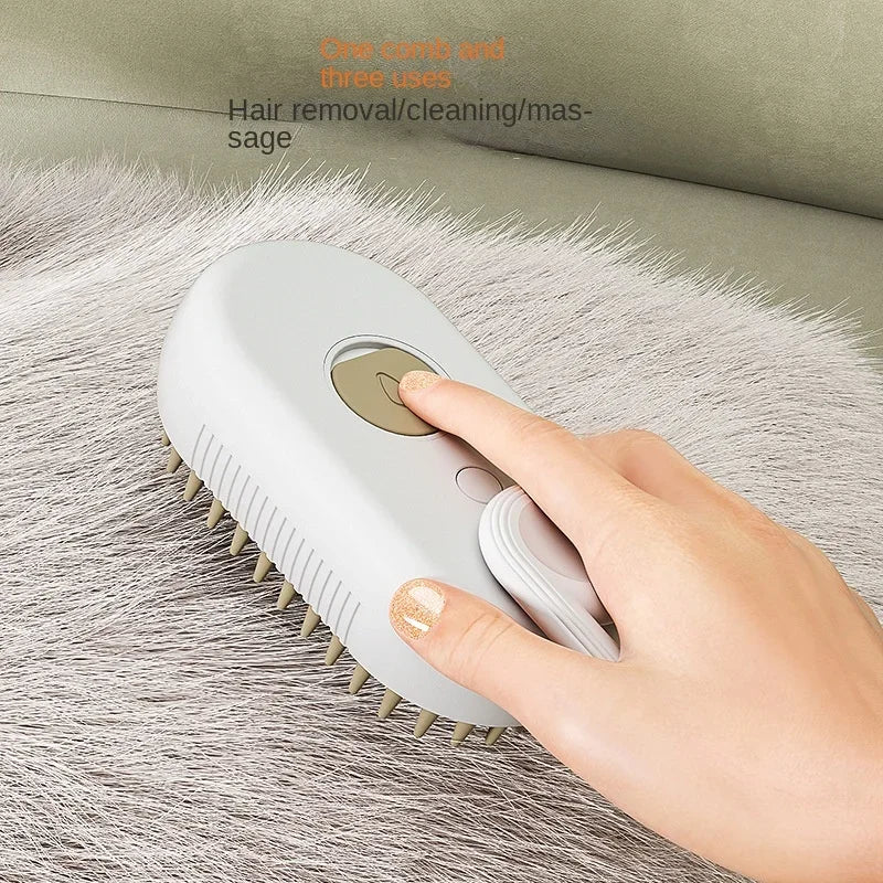 Brosse électrique pour chien et chat 3 en 1, idéale pour le massage et le toilettage des animaux, élimine les poils emmêlés et détachés