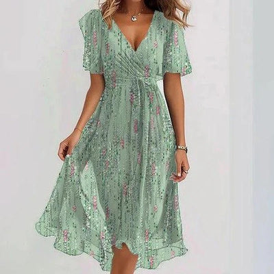 Robe mousseline de soie pour femme - Haute Couture.