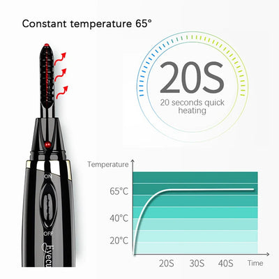 BARESY portable eyelash curler for women electric heated with 20s quick heating and constant 65C temperature
