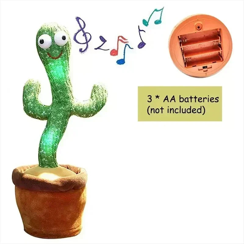 BARESY talking cactus plush for children- Musical Santa Toy green battery operated dancing plush in pot