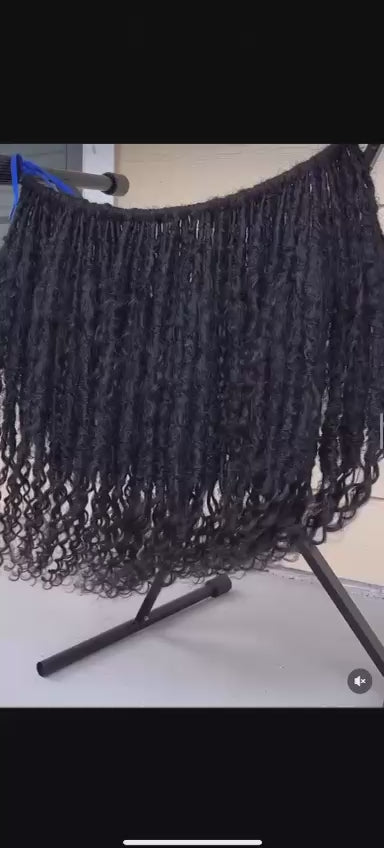 JAH Locs - Faux locs faites main  - Extensions de locs naturelles - Boho locs extensions -  Crochet Boho locs - Locs bohèmes et protectrices - 18 pouces - 60 tresses