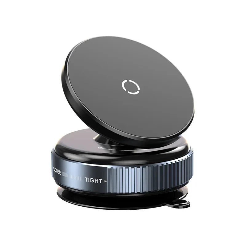 BARESY magnetic phone mount for car black rotating adjustable suction base compact design