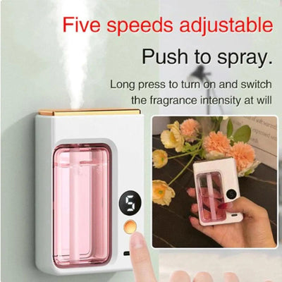 BARESY Fourniture automatic aromatherapy diffuser for car with pink reservoir five speed mist control