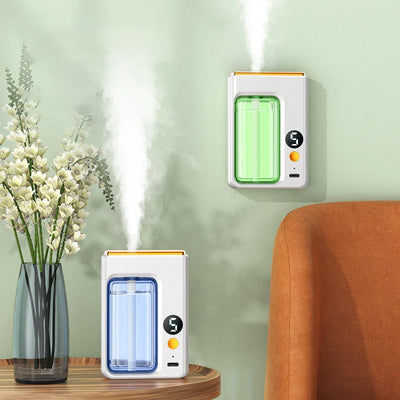BARESY automatic aromatherapy diffuser for car white compact wall mounted and tabletop units releasing mist