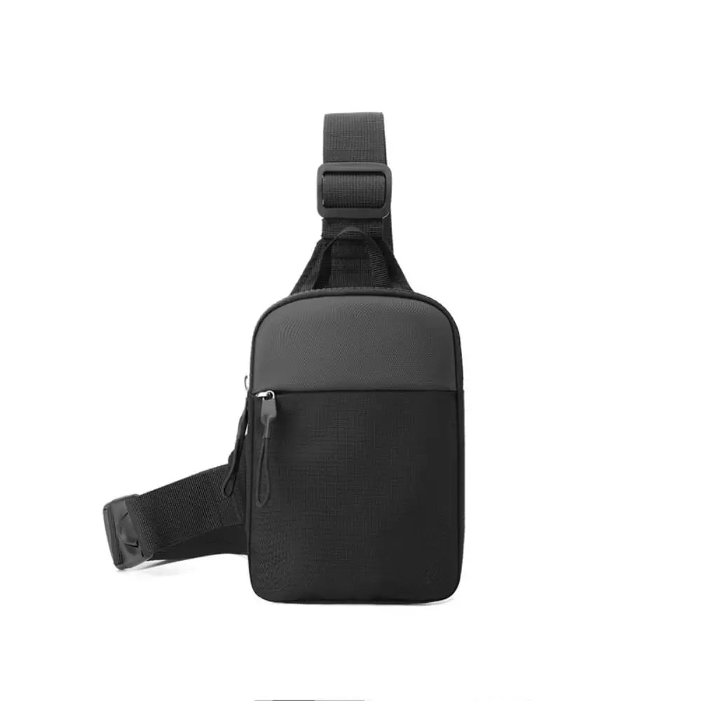 BARESY black sling trendy chest bag for men with zip pocket adjustable strap compact crossbody
