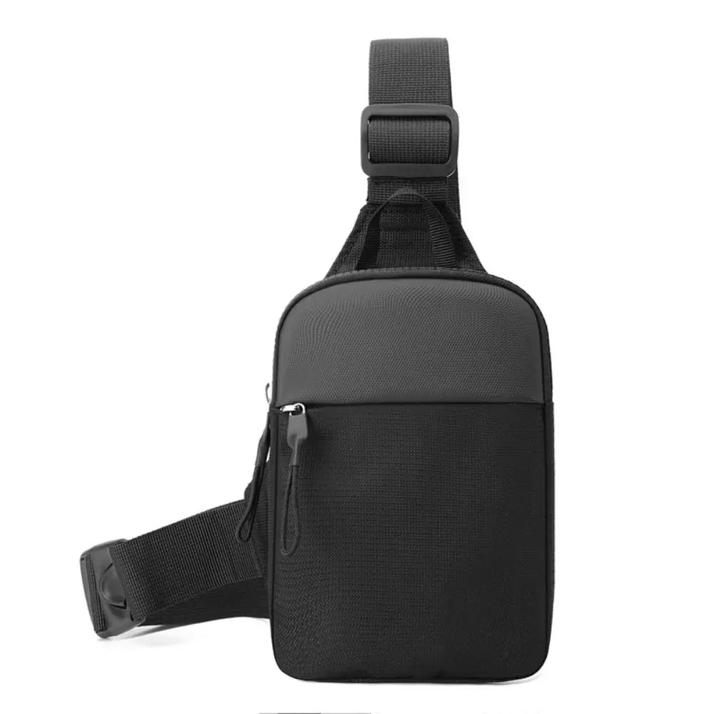 BARESY black sling trendy chest bag for men with front zip pocket and adjustable strap compact design